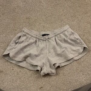 Brandy Melville Light Gray Waffle Knit Shorts